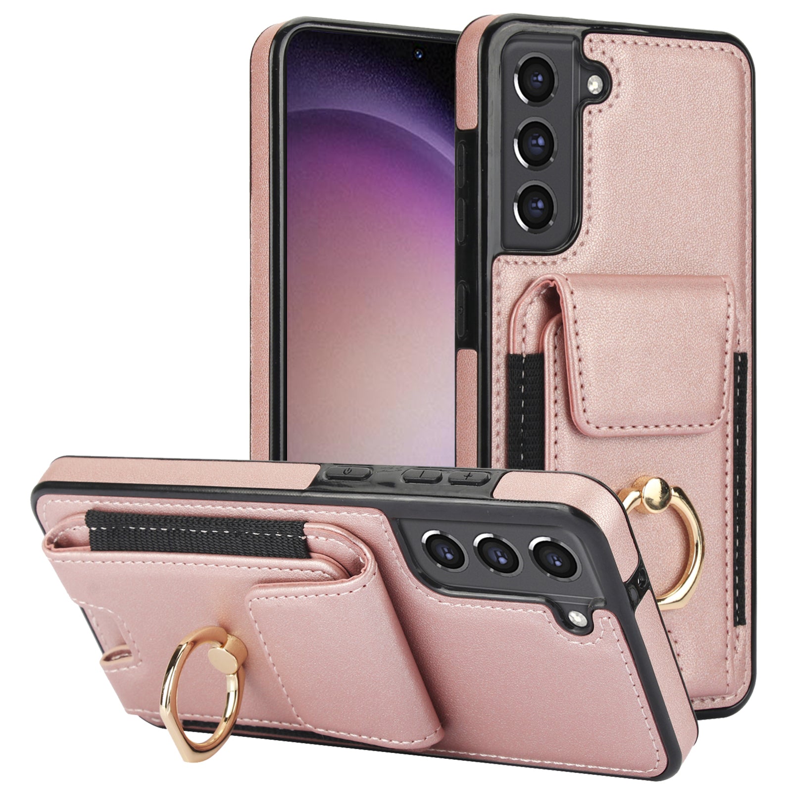 For Samsung Galaxy S23 Kickstand Case PU+TPU Phone Cover with Card Holder For Samsung Galaxy S23 Kickstand Case PU+TPU Phone Cover with Card Holder